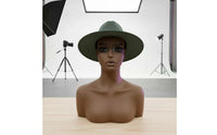 Manikin Head with Shoulders Makeup Face Mannequin Display Bust Eyelashes Hat Display Bust for Shop Owners