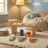 Tool Table Toy Geometric Blocks Children's Playset Hand-Eye Coordination