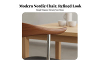 Minimalist Design Curved Back Dining Chair Thick Cushion Nordic Design Side Chair Sturdy Frame for Cafe Owners, Interior Designers, Homeowners, Restaurant, Living Room