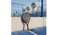 Easy to Control Padel Racket Quick Reactivity Carbon Fiber Padel Racket Large Optimal Hitting Zone Sports Gear Balanced Weight for Outdoor