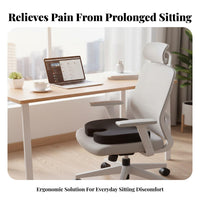 Washable Cover Gel Memory Foam Cushion Breathable Memory Foam Chair Pad Portable for Office Workers, Wheelchair Users, Home, Travel