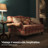 French Country design Upholstered 2-Seater Sofa Vintage Design Highrear Floral Settee Elegant Aesthetic Loveseat Comfortable Seating for Hotel Owners, Guesthouse managers, Homeowners, Bedroom