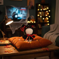 Cute Design Stuffed Toy Halloween Outfit Ribbon Tie Closure 10cm Doll Clothes Set Soft Textile Doll Devil Costume Easy to Wear for Themed Parties