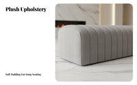 Tufted Bed-End Ottoman Multi-Purpose Upholstered Bench Comfortable Paddinging Modern Design for Bedroom, Walk-in Closet