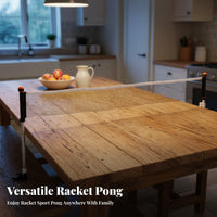 Quick Setup Portable Table Tennis Net Stable Design Adjustable Table Tennis Pong Net Set for Families, Beginners, Indoors, Garage, Basement