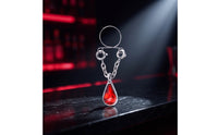 Nipple Rings with Dangle Charm Teardrop for Clubwear