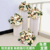 New Wedding Decoration Silk Flower Ball and Pillar Set for Dessert Table and Window Display