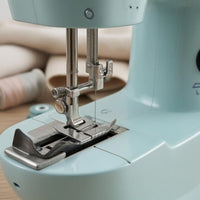 Mini Desktop Sewing Machine Top Thread Guide Tabletop Sewing Machine Home Appliance Electric Light Blue