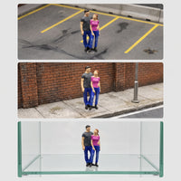 Miniature Couple Figurine Painted Couple Figurine Detailed Resin Figure for Hobbyists, Collectors, Dioramas, Street Scenes, Architectural Mockups