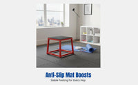Multi-Functional Plyometric Jump Box, Gym Training Equipment, Adjustable Step Platform, Progressive Height Mat