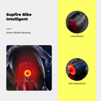 Brake-sensing LED bike tail light