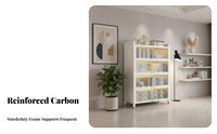 particle-resistantResistant Floor-Standing Cabinet with Fluted Doors Ample Storage one-piece Large Capacity Home Furniture upright Space-Saving for Children, Book Lovers, Homeowners, Study Room, Bedroom, Hallway