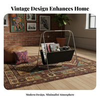 X-shaped frame Literature holder Minimalist design Periodical Rack Floor-Standing