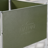 Camping Wind Screen, Wind Guard, Foldable, Metal, Compatible with Fire Pits, With Storage Bag