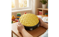 Tambourine Handheld Tambourine with Metal Jingling Discs Wooden Hand Drum for Kids, Young Children, Music Lessons, Classroom