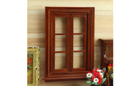 Wooden Dollhouse Window Rectangular Miniature Decor Realistic Detail