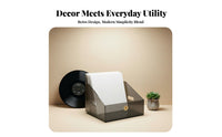 Vinyl Record Storage Box Retro Design Wooden LP Display Rack Large Capacity Wooden LP Storage Box for Audiophiles, Bookshelf