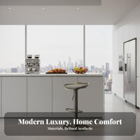 Modern Design Adjustable rotate Counter Seat Built-in Footrest Adjustable rotate Stool with rear supportrest Stable Base Pub Chair Padded padding for Homeowners, Guests, Business Owners, Kitchen, Bar, Reception Area, Dining Room