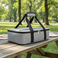 Casserole Carrier Thermal Insulated Food Carrier Hot and Cold Insulated Carry Bag with Padded Handle for Caterers, Potlucks, Picnics, Tailgating