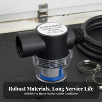 Water Pump Strainer Easy to Clean Boat Water Pump Pre-Strainer 50 Mesh Pipe Strainer Transparent Bowl Plumbing Fitting