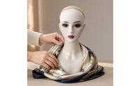 Realistic Mannequin Head with Shoulders Female Hairpiece Head Matte Display Bust Cosplay for Cosplayers, Salons