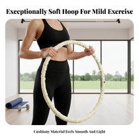 Soft Spring Waist Hoop Elastic clothCovered Hoop Comfortable to Wear Workout Gear Self-Locking Metal Joint