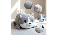 Vehicle Tissue Box Cover with Character Pattern Soft Cartoon Animal Tissue Box Cover Cute for Families, Road Trips