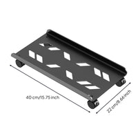 Computer Case Stand Rolling PC Floor Stand with Wheels Ventilated Mobile Cart for Study Room
