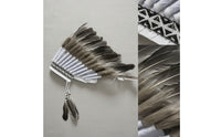 Feathered Feather Headdress Layered Headdress with Feathers Woven Feather Headpiece Geometric for Cosplayers, Performers, Cosplay, Stage Performance, Photography