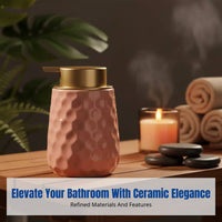 Ceramic Dispenser Bottle, Creative Lotion Pump, Bathroom Soap Dispenser for Shampoo, Shower Gel, Random Design