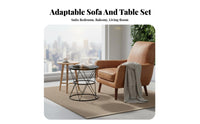 2 Pieces Nordic design Armchair and Side Table Set Light Luxury Upholstered Armchair with Wood Legs Space-Saving Accent Chair Modern Aesthetic for Readers, Homeowners, Renters, Living Room, Small Apartment, Bedroom, perusing corner