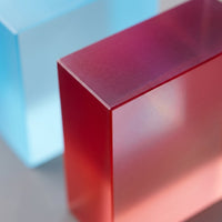 Acrylic Display Case Organizer Box, Gradient Material Design, Storage for Shelves for Desk, Stationery for Teens