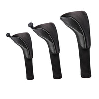3 Pieces Long-Lasting Golf Club Head Covers Breathable Golf Headcovers with Knit Shaft Thick Wood Headcovers Lightweight for Golfers