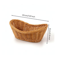Imitation Rattan Basket Openwork Plastic Woven Basket Long-Lasting Non for Hosts, Buffet, Kitchen