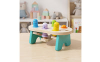 Interactive Wooden Pounding Toy Educational Wooden Toy with Mallet Hands-on Whack-Apeg Game Sturdy for Classroom