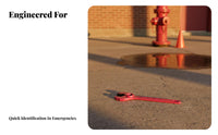 Thickened Cast Steel Fire Hydrant Wrench Heavy Duty Hydrant Spanner Wrench Long-Lasting Firefighting Equipment Rugged for Emergency Responders, Utility Workers, Maintenance Professionals, Outdoor, Municipal Services, Industrial Sites