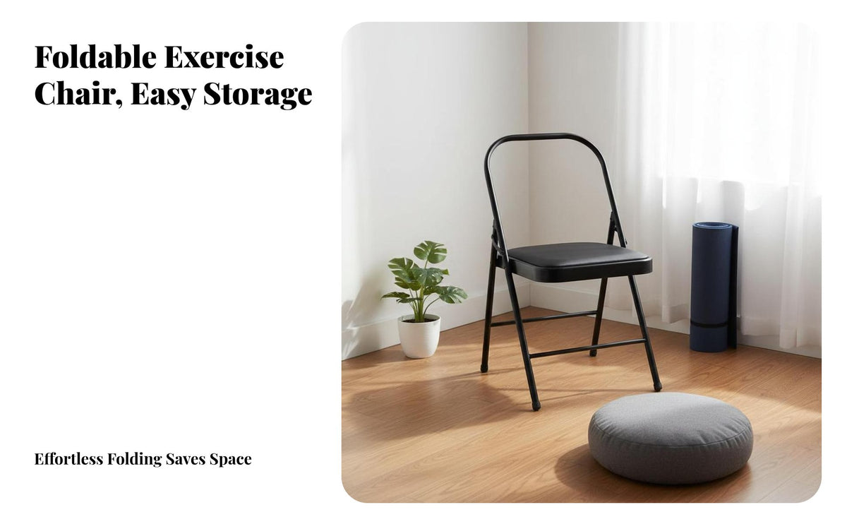 Multifunctional Mind-Body Practice Auxiliary Chair Stable Iyengar Auxiliary Chair Portable Backless Mind-Body Practice Stool Non-Slip for Beginners, Seniors, Home Gym