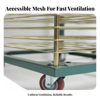 Screen Printing Curing Rack Heavy-Duty Mobile Curing Cart High Load Capacity Multi-Layer Wire Rack for Artists, Teachers, Warehouse, Classroom, School