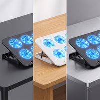 Laptop Cooling Stand with Fans Adjustable Laptop Cooling Stand Stable Notebook Riser for Esports Participants, Desk
