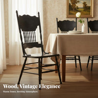 Vintage design Carved Windsor Chair sturdy Wood Construction Windsor rear Chair High rearrest Dining Seat Designer Inspired for Restaurant Owners, Interior Designers, Kitchen, Cafe, Study, Living Room