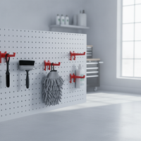 Car Detailing Tool Pegboard Wall Organizer Hardware Tool Rack Car Wash Hook Auto Repair Shop Storage Shelf