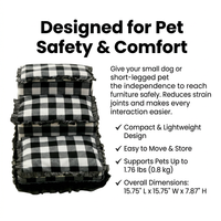 Removable Washable Cover Pet Stairs, Dog Steps for Furniture Use, Smooth Climb Dog Stairs, Anti-Slip Bottom Dog Steps, Securely in Place Pet Stairs