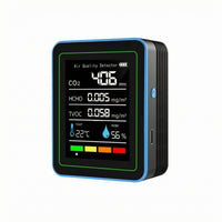 Portable Air Quality Monitor Rechargeable Battery Handheld Air Quality Monitor Home Gadget Color Display Rectangular