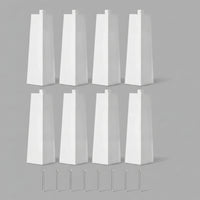8 Pieces Aluminum Corner Corners with Nails Tapered Siding Corner Corners Hassle Hardware for Homeowners