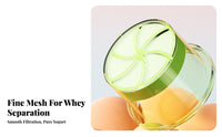 Food-Grade Material Greek Yogurt Strainer Reusable Yogurt Filter Container Easy to Clean Whey Filtering Jar Large Capacity for Health Enthusiasts, Home Cooks, Meal Prep