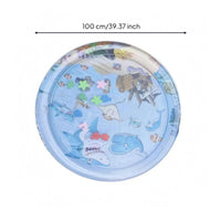 Underwater World Water Play Mat Raised Edge Inflatable Water Mat Round Children's Toy PVC for Babies
