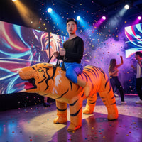 Inflatable Tiger Suit Funny Tiger Costume Oversized Cosplay Costume for Adults, Halloween