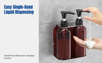 Stainless Steel Dispenser, Double/Triple Bottle Holder, Modern Bathroom Organizer for Hotel, Guesthouse