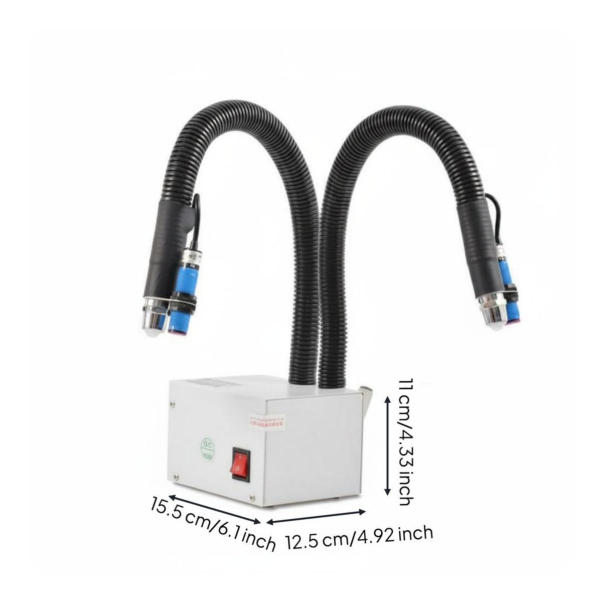 Chip Controlled Ionizing Air Snake Low Noise Operation Automatic Static Eliminator Photoelectric Sensor Air Blower for Factory Workers, Technicians, Assembly Line, Workshop, Electronics Repair