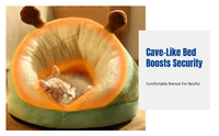 Slipper-Shaped Feline Bed Semi-Enclosed Design Slipper-Shaped Pet Bed Year-Round Use Pet Bed for Small Dog Owners, Indoors, Living Room, Bedroom